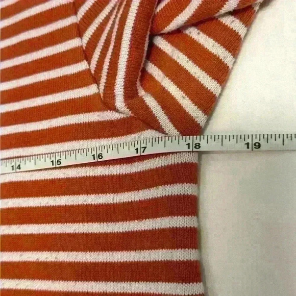 π₯ Fossil Addison burnt Orange Stripe knit Dress Size medium casual school summer - Picture 9 of 13